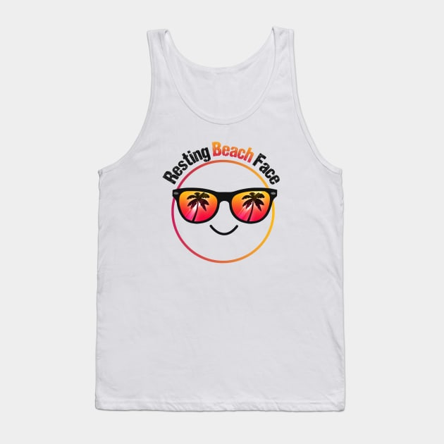 Resting Beach Face Tank Top by Sunny Saturated